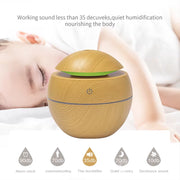 Humidifier Electric Air Aroma Diffuser Wood Ultrasonic Air Humidifier Essential Oil Aromatherapy Cool Mist Maker for Bedroom