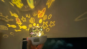 Crown Star Rotating Night Lamp - Magical Ceiling Projection for Kids' Bedrooms & Birthday Gifts