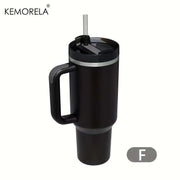 1200ML Stainless Steel  Insulated Water Bottle Thermal Coffee Car Cup Cold Hot Mugs Vacuum Flask with Handle Straw for Sport