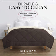 Goose down Alternative Reversible Comforter - All Season - Premium Quality Luxury Hypoallergenic Comforter - Full/Queen - Grey/Black
