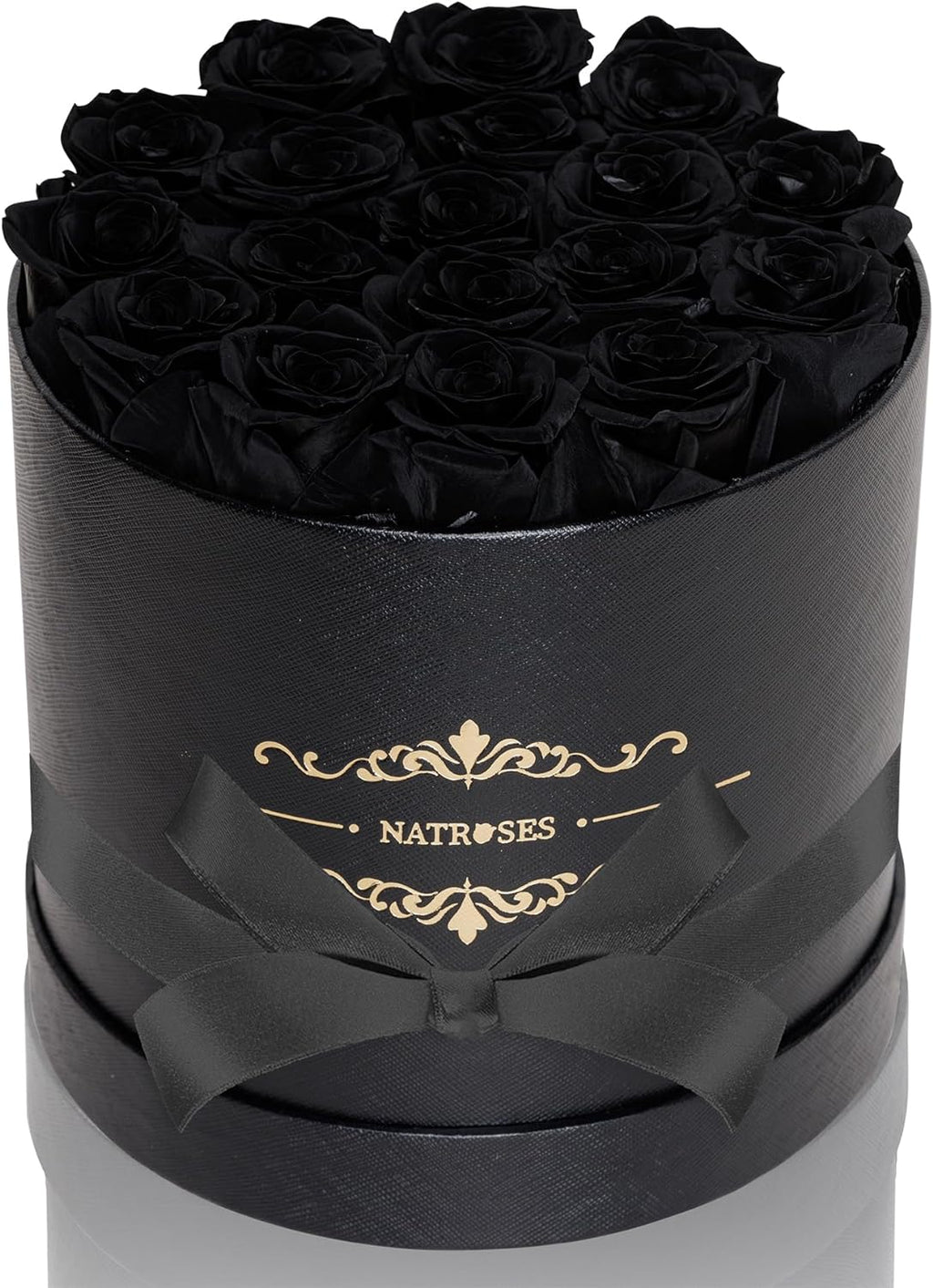 Handmade Preserved Black Roses, 18 Selected Rosebuds, Long Lasting for Her