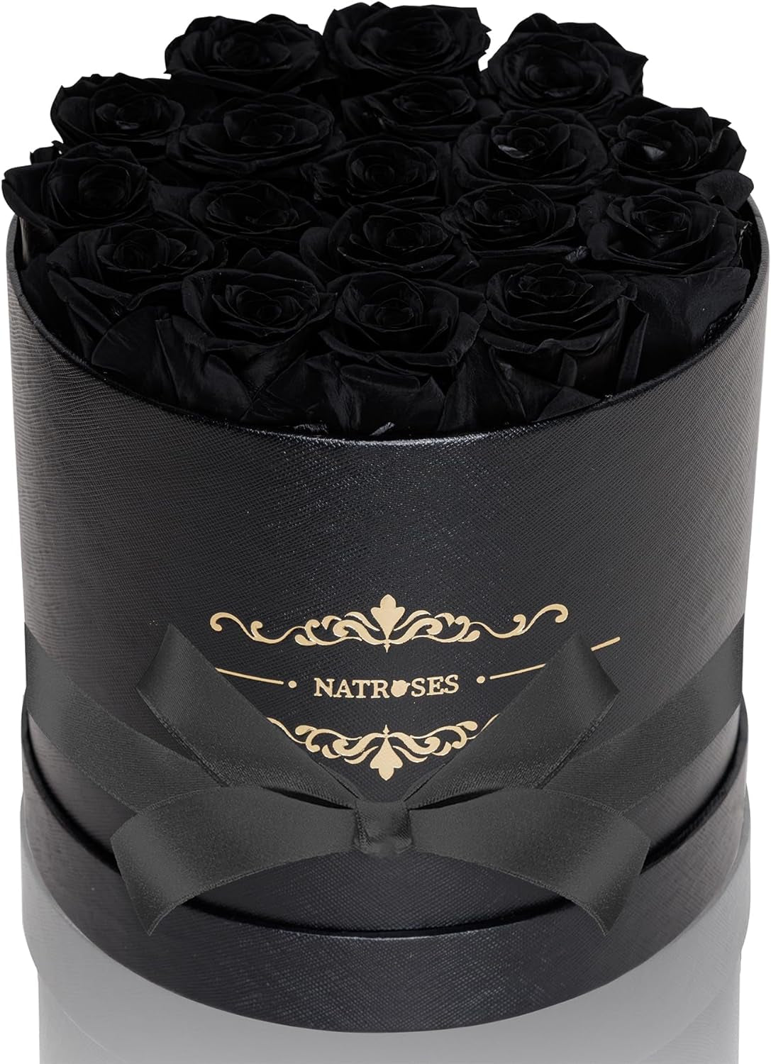 Handmade Preserved Black Roses, 18 Selected Rosebuds, Long Lasting for Her