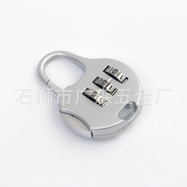 Combination Lock Small Padlock Luggage Backpack Zipper Lock Gym Dormitory Cabinet Combination Lock Mini Padlock Head