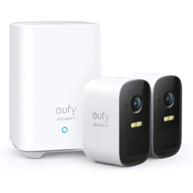 Eufycam 2C 2-Cam Kit, Security Camera Wireless Outdoor, Home Security System, Homekit Compatibility