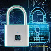 P2 Smart Fingerprint Padlock Waterproof Zinc Alloy Biometric Padlocks with Buit-In Rechargeable Battery