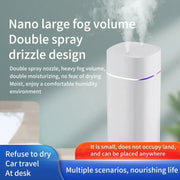 Creative Dual Nozzle Humidifier Desktop Home Bedroom Car Aromatherapy Silent Oil Diffuser Usb 7 Color Ambient Light