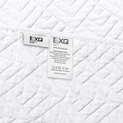 Quilt Set Full/Queen Size White 3 Piece,Lightweight Soft Coverlet Squares Pattern Bedspread Set for All Seasons(1 Quilt,2 Pillow Shams)