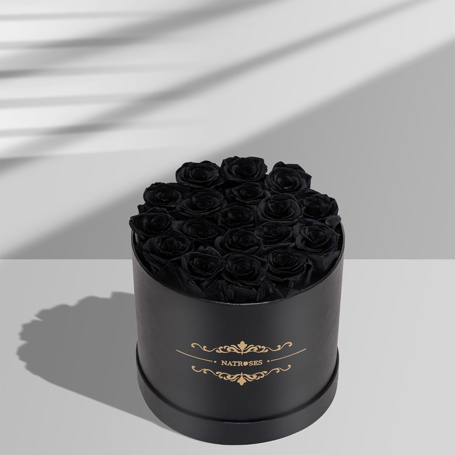 Handmade Preserved Black Roses, 18 Selected Rosebuds, Long Lasting for Her