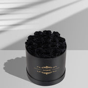 Handmade Preserved Black Roses, 18 Selected Rosebuds, Long Lasting for Her