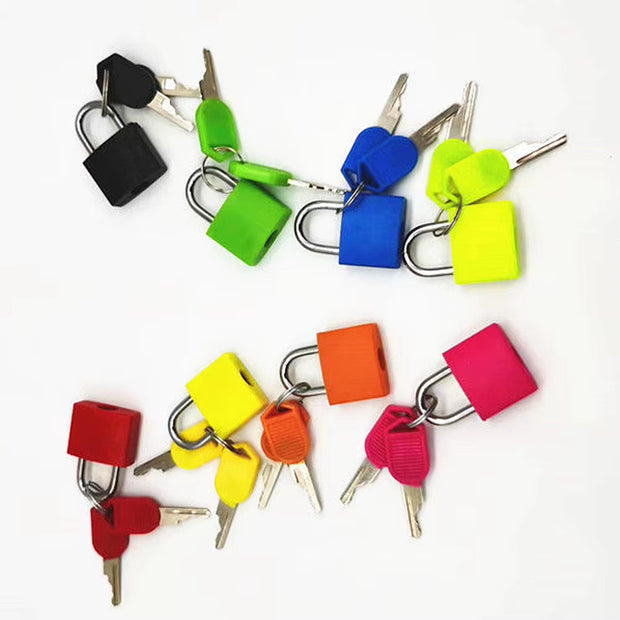 8Pcs Baggage Lock with 2 Keys Colorful Travel Anti-Theft Lock Zinc Alloy Travel Suitcase Padlock Lock for Home School Gym Office