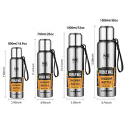 Large Capacity 500/1000Ml Thermal Bottle Vacuum Double Wall 304 Stainless Steel Hot Cold Water Flask Thermos Coffee Mug