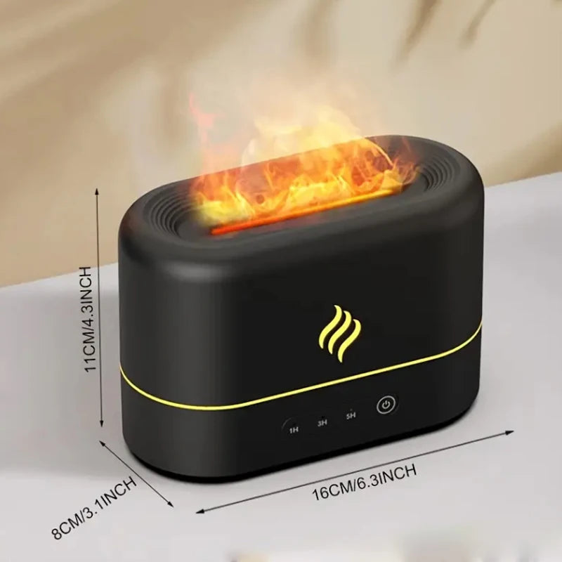 7 Colors Fire Flame Air Humidifier Cool Mist Usb Led Change Color Aroma Essential Oil Diffuser H2O Air Humidifier Room Freshener