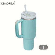 1200ML 304 Stainless Steel Insulated Water Bottle Thermal Coffee Car Cup Cold Hot Mugs Vacuum Flask with Handle Straw for Sport
