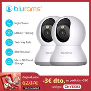 2 Pcs Blurams Indoor Security Camera 2K, Home Security Camera for Dog/Elder, Security Camera with One-Touch Call Update A31S-2Pc