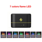 7 Colors Fire Flame Air Humidifier Cool Mist Usb Led Change Color Aroma Essential Oil Diffuser H2O Air Humidifier Room Freshener