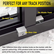 4Pcs/Set Sliding Window Locks Door Security Locks Window Stopper Window Security Bars with Key Adjustable Windows Security Locks