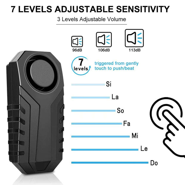 Rockbye Bicycle Alarm Security Lock with Wireless Remote Anti-Thief Bike Motorcycle Alarm Lock Outdoor Cycling Safety Device