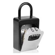 4-Digit Key Lock Box Portable Combination Lockbox Wall-Mounted Key Storage Box Resettable Code Safe Security Lock Box for Home