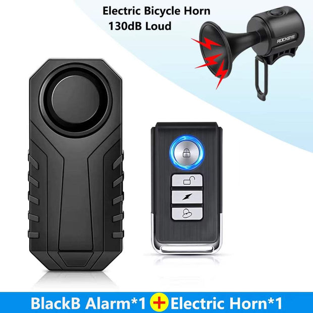 Rockbye Bicycle Alarm Security Lock with Wireless Remote Anti-Thief Bike Motorcycle Alarm Lock Outdoor Cycling Safety Device