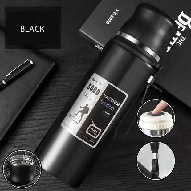 600-1000Ml Portable Thermos Coffee Vacuum Flask Outdoor Travel Thermal Cup Leakproof Thermos Bottle Cold and Hot Water Bottle