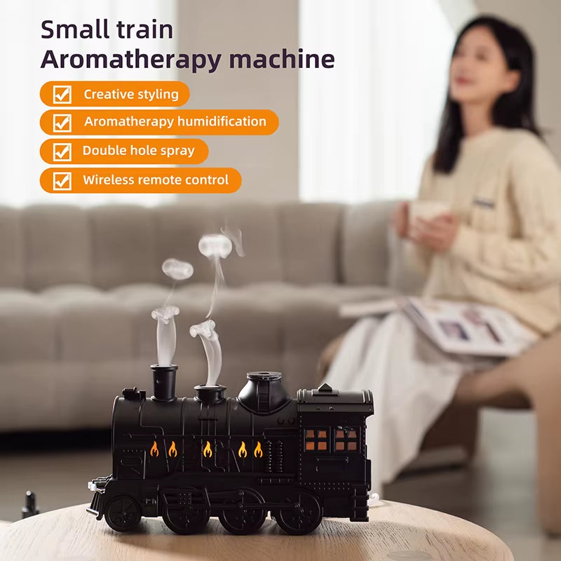 Train Air Humidifier Ultrasonic Aromatherapy Diffusers Mist Maker Fragrance Essential Oil Aroma Difusor Remote Control 300Ml