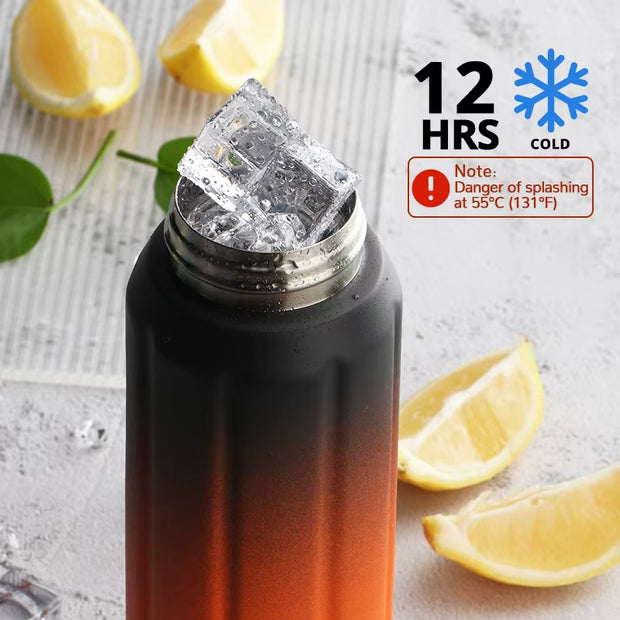 Double Wall Thermos, Sports Bottle, 600Ml, 18/10 Stainless Steel, Vacuum Flask, Insulated Tumbler, Leak Proof ,Customize