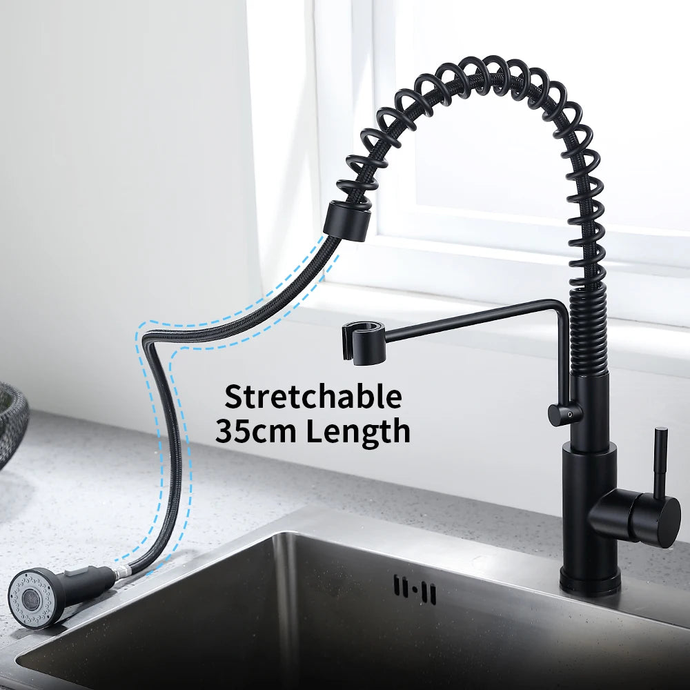 Pull Out Brush Nickel Sensor Kitchen Faucets Stainless Steel Smart Induction Mixed Tap Touch Control Sink Tap Torneira De KH1026