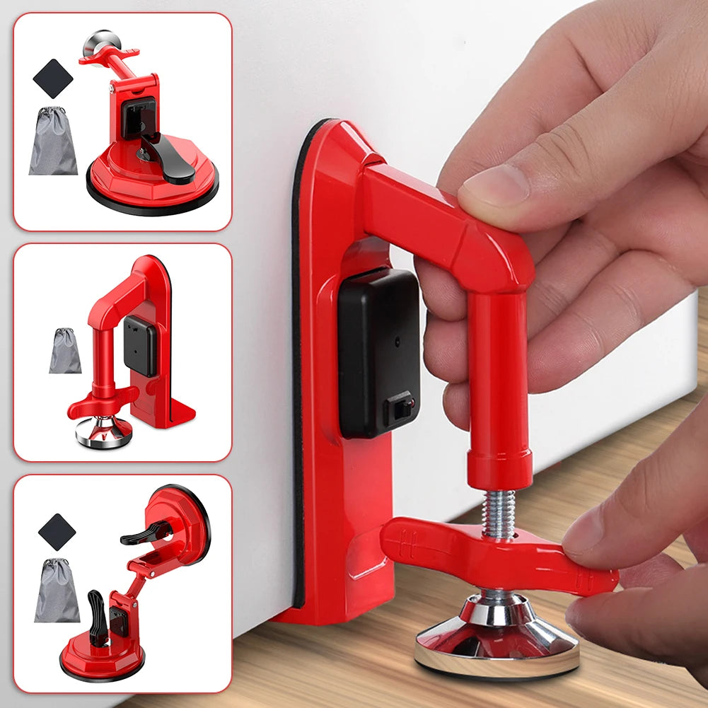 Portable Alarm Door Stopper with Suction Cup Lock - Self-Defense Security Device for Theft Prevention