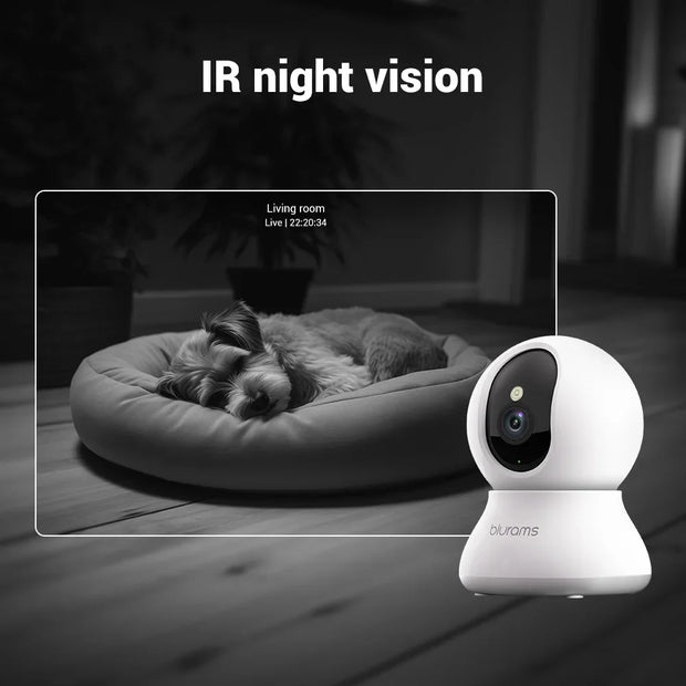 2 Pcs Blurams Indoor Security Camera 2K, Home Security Camera for Dog/Elder, Security Camera with One-Touch Call Update A31S-2Pc