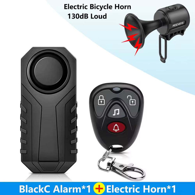 Rockbye Bicycle Alarm Security Lock with Wireless Remote Anti-Thief Bike Motorcycle Alarm Lock Outdoor Cycling Safety Device