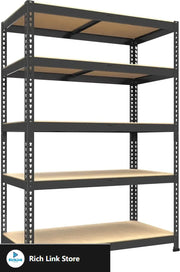 Heavy Duty Storage Shelves Adjustable Garage Storage Shelving, Metal Storage Utility Rack Shelf Unit