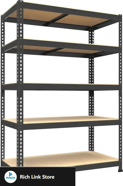 Heavy Duty Storage Shelves Adjustable Garage Storage Shelving, Metal Storage Utility Rack Shelf Unit