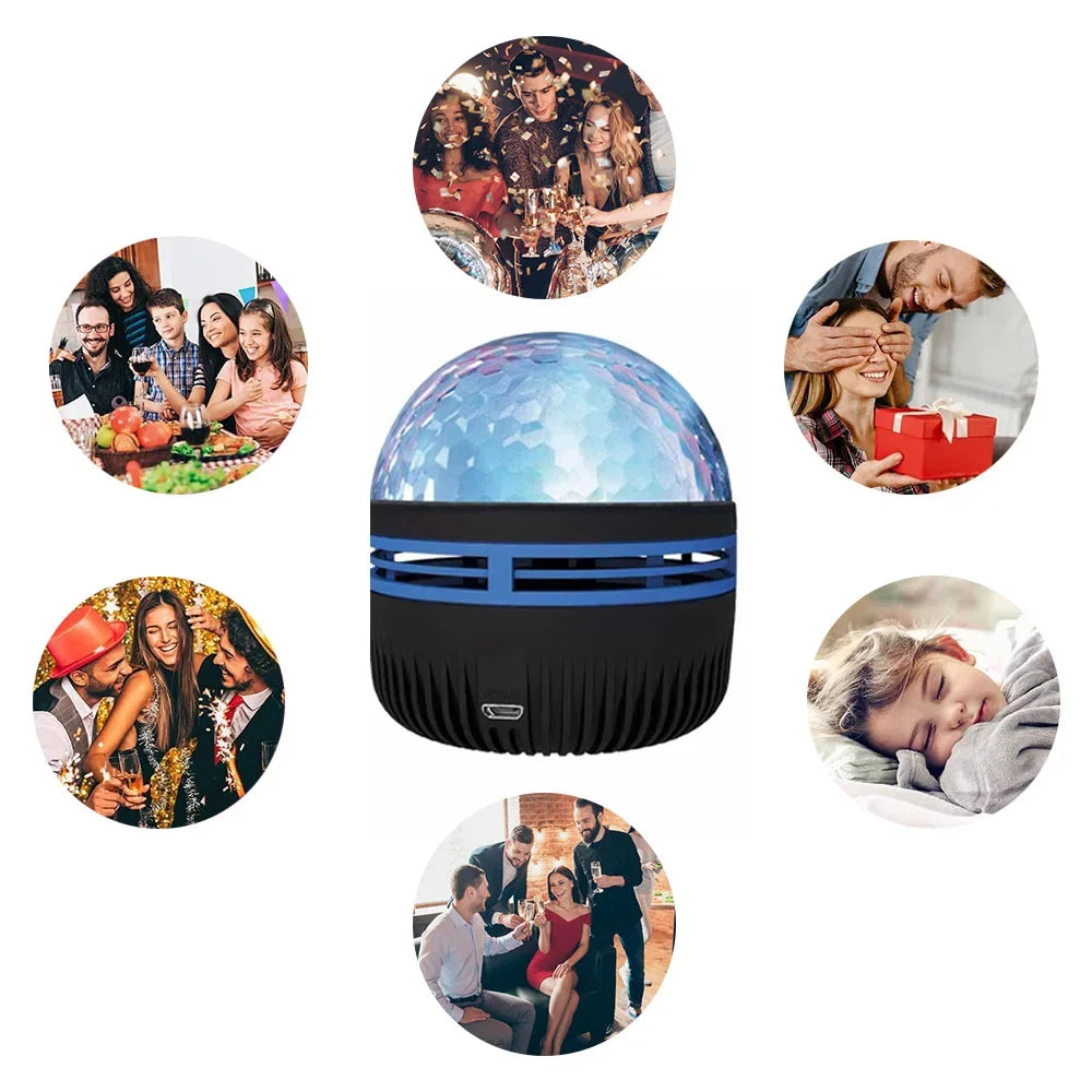 Galaxy LED Night Lights Bedroom Decor for Kids Projection Light Colorful Starry Sky Projector Light Rotating Magic Ball RGB Moon