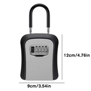 4-Digit Key Lock Box Portable Combination Lockbox Wall-Mounted Key Storage Box Resettable Code Safe Security Lock Box for Home