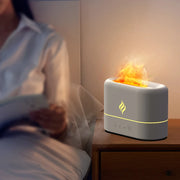 7 Colors Fire Flame Air Humidifier Cool Mist Usb Led Change Color Aroma Essential Oil Diffuser H2O Air Humidifier Room Freshener