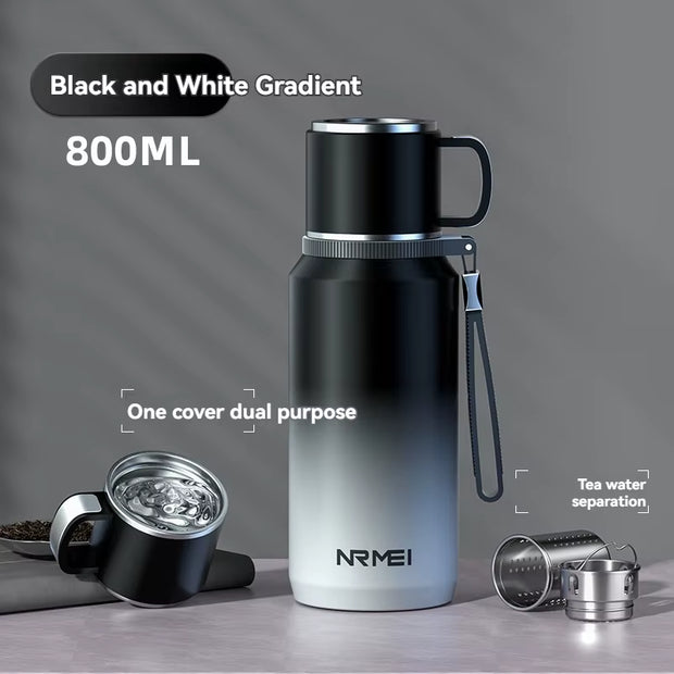 1.5L Thermos Water Bottle Stainless Steels Vacuum Flask Hot Coffee Tea Water Heat Preservation Bottles Cold Tumbler Drinkware