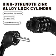 4 Digital Code Anti-Theft Bicycle Cable Lock Stainless Steel Security Locks Portable Combination Code Padlock