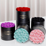 Handmade Preserved Black Roses, 18 Selected Rosebuds, Long Lasting for Her