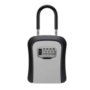 4-Digit Key Lock Box Portable Combination Lockbox Wall-Mounted Key Storage Box Resettable Code Safe Security Lock Box for Home