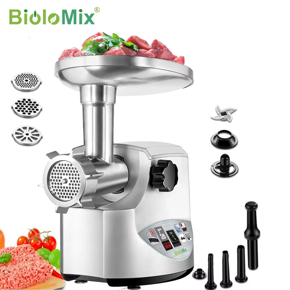 Heavy Duty 3000W Max Powerful Electric Meat Grinder Home Sausage Stuffer Meat Mincer Food Processor