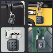 Keyless Fingerprint Lock with Tuya APP Smart Padlock Waterproof Door Lock 0.2Sec Unlock Portable Anti-Theft Padlock for Offices