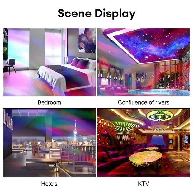 Galaxy LED Night Lights Bedroom Decor for Kids Projection Light Colorful Starry Sky Projector Light Rotating Magic Ball RGB Moon
