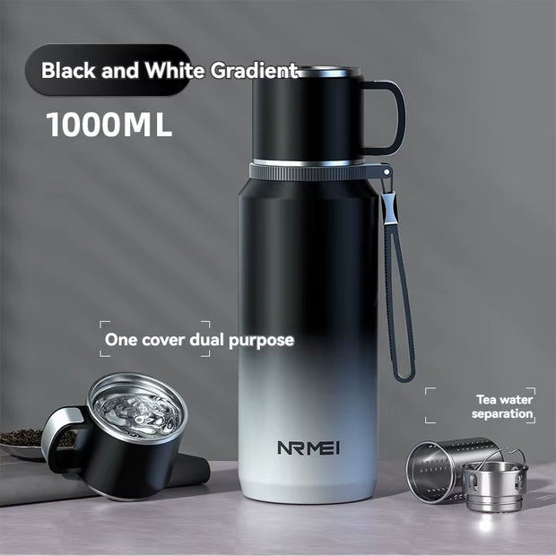 1.5L Thermos Water Bottle Stainless Steels Vacuum Flask Hot Coffee Tea Water Heat Preservation Bottles Cold Tumbler Drinkware