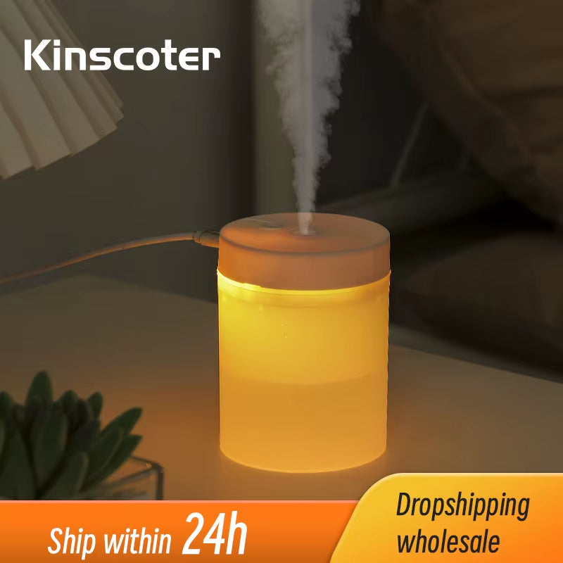 Silent Mini Humidifier 200Ml USB Air Humidifier Car Mist Diffuser Water Sprayer with Color LED Night Light for Office Bedroom