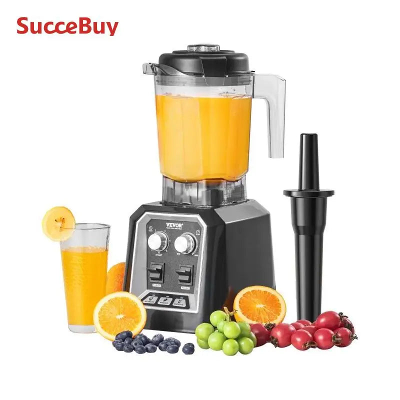 Succebuy 2L Smoothie Blender Professional Countertop Fruit Food Processor Mixer Maker with Stainless Steel for Home Kitchen Bar