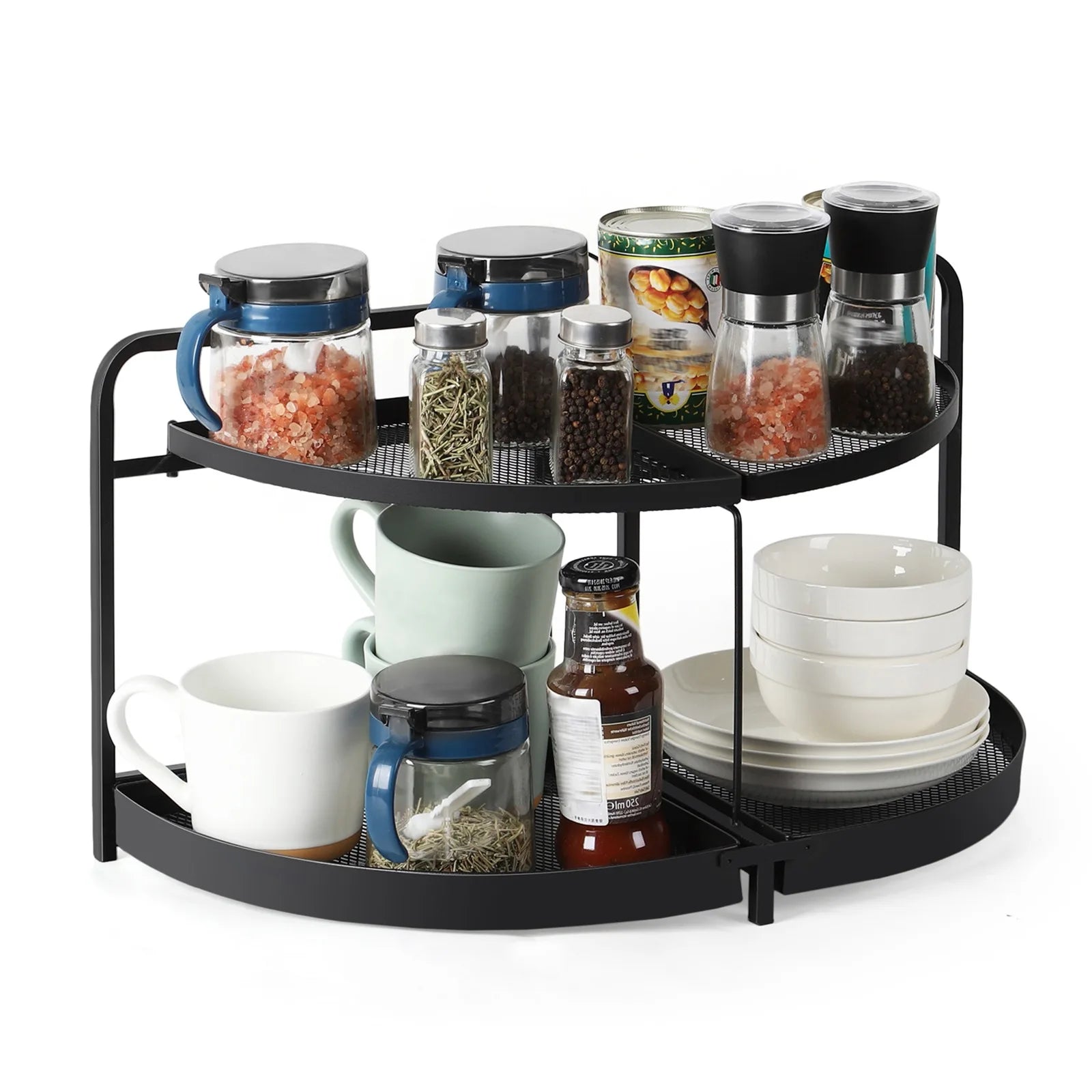 Cabinet Storage Rack, 2-Story Rotating Kitchen Countertop Storage Rack, Makeup Cabinet, Bathroom Countertop Storage Rack